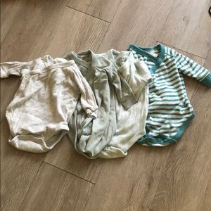 4 kimono long sleeve onesies